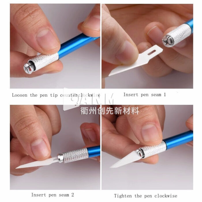 Ceramic carving blade, sharp surgical blade, hand tent, art model, rubber stamp, scratch printing, engraving paper - Image 3