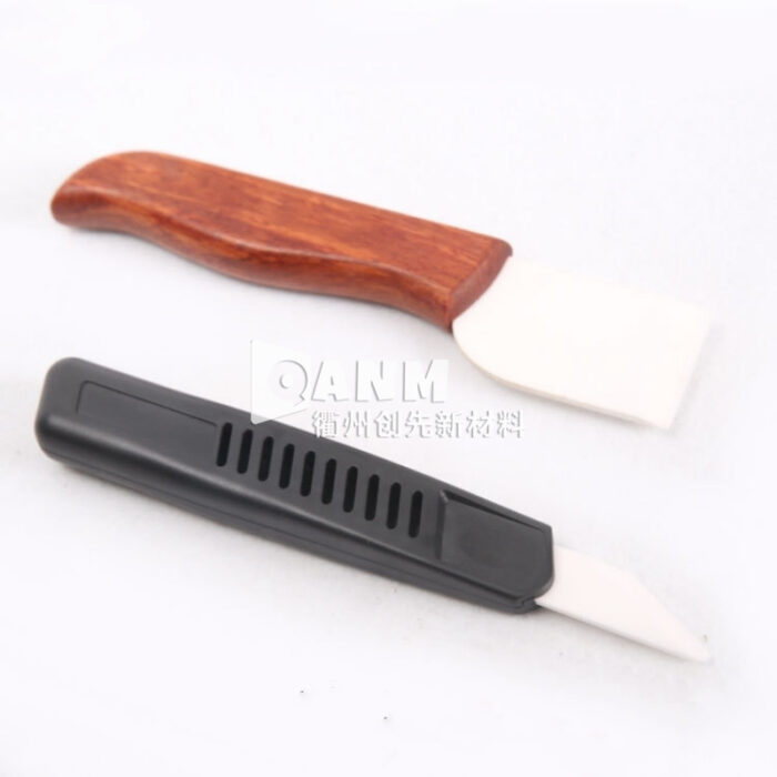 Ceramic leather cutting knife, leather cutting knife, handmade DIY leather cutting knife, thin shovel knife, trimming knife, round blade, straight edge