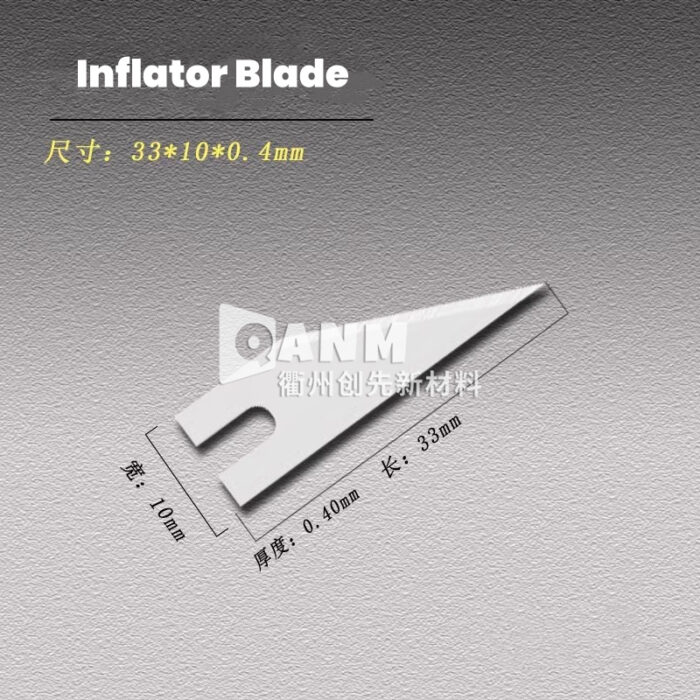 Customized Ceramic Triangle U-shaped Blade for Inflator with Irregular Parts, Bubble Column, Bubble Bag Buffer Cutting Blade