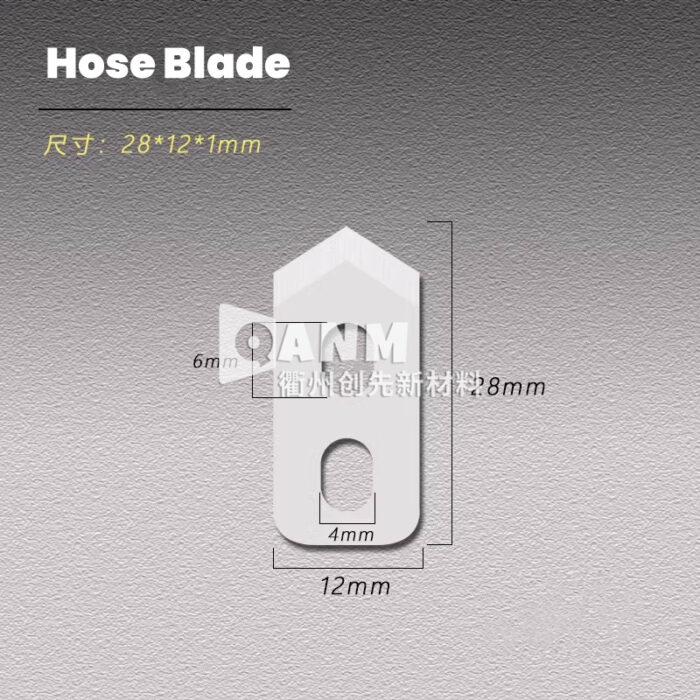 Zirconia shaped arrow triangular blade for cutting plastic woven bags and cutting ceramic blades